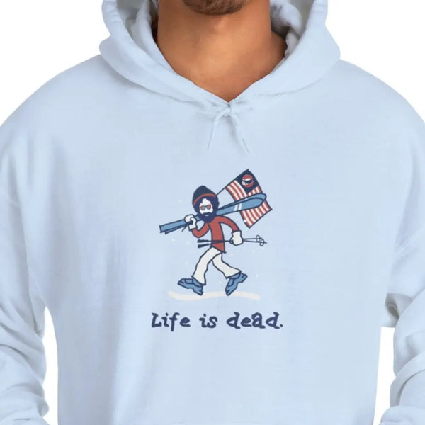 Skier Jerry Grateful Dead Unisex Hoodie  Winter Warmth - StealieShop